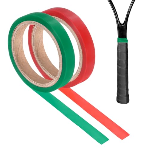 M METERXITY Grip Finishing Tape PVC Racket Wrap Grip Racquet Finishing Tapes for Pickleball/Racquetball - color: Green, Red