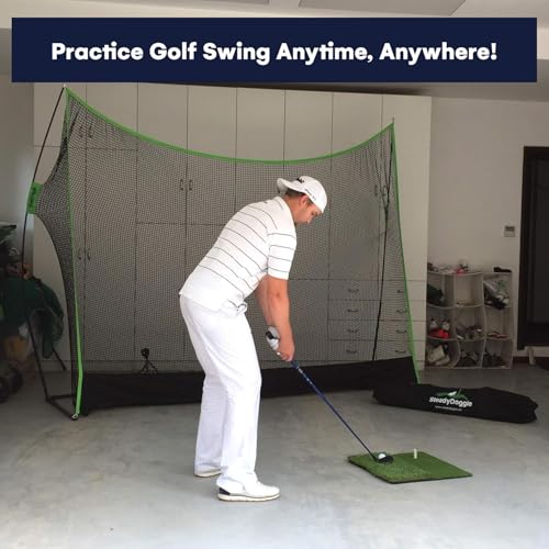 for Backyard Driving, Golf Practice Net, Dual-Turf Golf Mat, Chipping Target & Carry Bag
