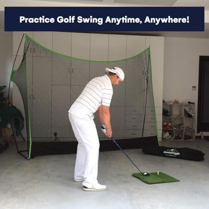 for Backyard Driving, Golf Practice Net, Dual-Turf Golf Mat, Chipping Target & Carry Bag