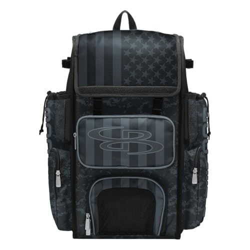Boombah Superpack Bat Bag - Backpack Version (no wheels) - Holds 4 Bats - USA Clandestine 2 - Multiple Color Options