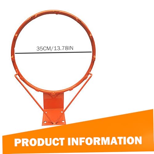13.78 Inch Steel Basketball Rim - Choose from Fixed or Breakaway - Use for Replacement or Garage Mount