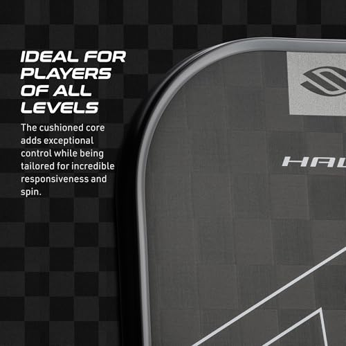 Selkirk Sport SLK Halo Raw Carbon Fiber Pickleball Paddle | Power, Pro and Control Pickleball Paddles | T700, 18K Ultraweave, Aramid Fiber LinkWeave | Designed & Controlled in USA - color: Control | Gray | 2025, size: XL (Elongated Shape)