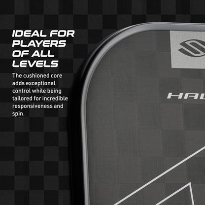 Selkirk Sport SLK Halo Raw Carbon Fiber Pickleball Paddle | Power, Pro and Control Pickleball Paddles | T700, 18K Ultraweave, Aramid Fiber LinkWeave | Designed & Controlled in USA - color: Control | Gray | 2025, size: XL (Elongated Shape)