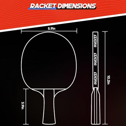 Ping Pong Paddles, Ping Pong Paddles Set of 2, Includes Paddles and Balls, Table Tennis Rackets Set Suitable for Beginners and Professionals