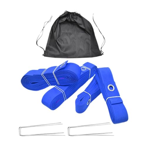 4 Pieces Beach Volleyball Lines Borderline Court Marker Kit Badminton Lines Polyester Material Portable Accessories Suitable for Outdoor Sports Home