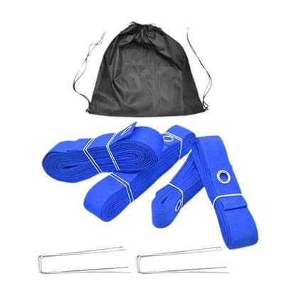 4 Pieces Beach Volleyball Lines Borderline Court Marker Kit Badminton Lines Polyester Material Portable Accessories Suitable for Outdoor Sports Home