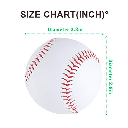 Baseball 12 Ball Pack Practice Training Baseballs for Youth/Adult 9 Inch Baseballs for Pitching Throwing Autographs Baseball(One Dozen)