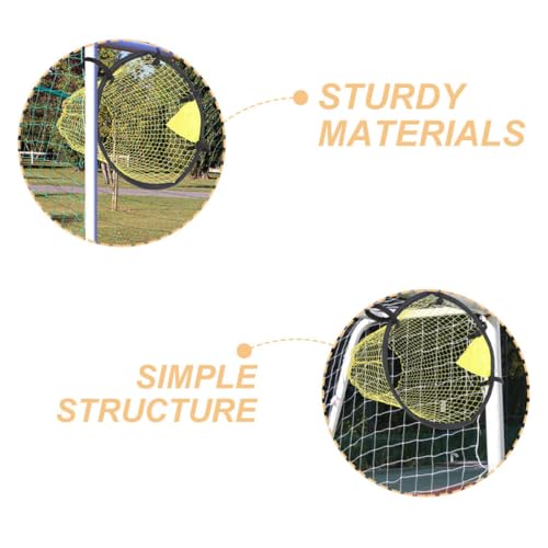2pcs Football Kicking Nets Soccer Goal Target Nets for Youth Training Practice Equipment Backyard and Indoor Accuracy Shooting Drill Yellow