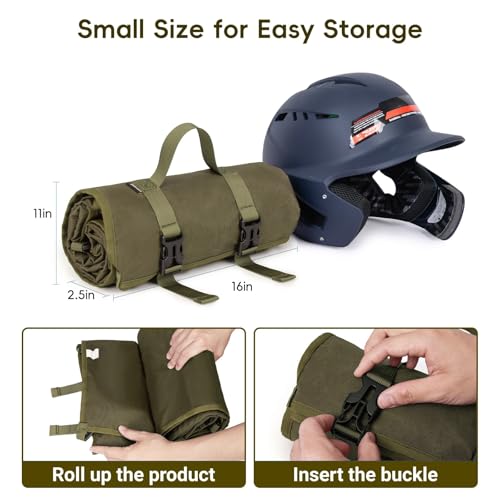 KAVIGOR 15-Bat Baseball/Softball Dugout Organizer - 900D Military-Grade Fabric & Reinforced Hooks, Holds Bats/Gloves on Fence - color: Camo Brown