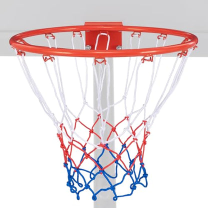 Goplus 18’’/15’’ Replacement Basketball Rim, Wall Door Mounted Basketball Hoop with All Weather Net, Indoor Outdoor Hanging Basketball Rim Goal Outside