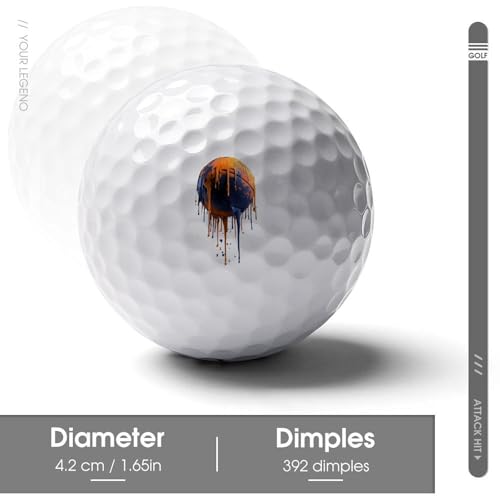 Basketball Dripping Practice Golf Balls Realistic Feel Long Lasting Limited Flight for Indoor Outdoor Training