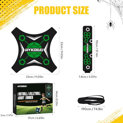 Soccer Trainer, Football Solo Practice Training Equipment Soccer Kick Juggling Trainer Improve Ball Control, Passing and Shooting Skills for Kids Adults Soccers Gear - color: Green