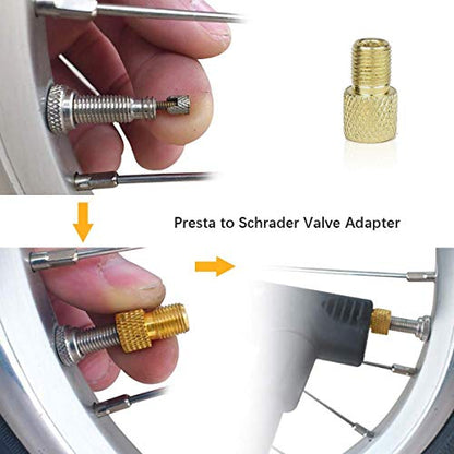 Flammi Bike Tire Valve Adapter Ball Pump Needle Balloon Nozzle Inflation Kit, Inflator Adapter Air Pump Accessories for Standard Pump or Air Compressor