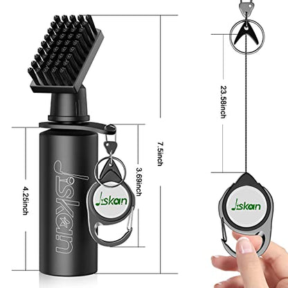 Jiskan Pro Golf Club Cleaner Includes Water Golf Club Brush Golf Towel Golf Accessories for Bag Essentials Golf Accessories for Men Best Golf Gifts for Men/Women