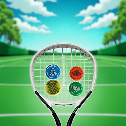 4 Pcs Spicy/Aggressive Reminder to Keep You On Your Tennis Game- Tennis Vibration Dampener,Racket Dampener to Reduce Vibration,Relieve Symptoms of Injury,The Best Tennis Gift for Every Player and Team