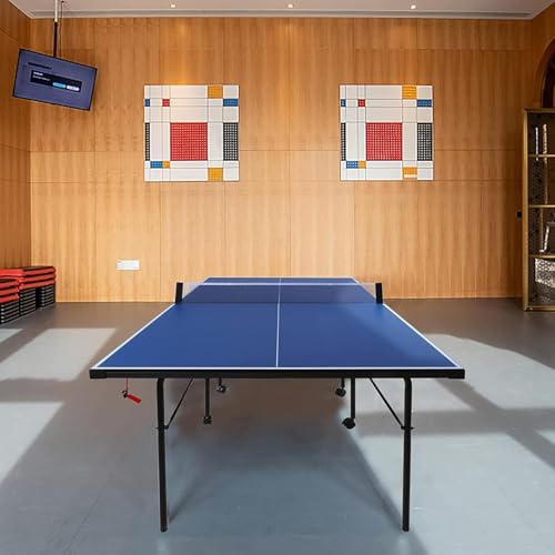 7FT Foldable Ping Pong Table with Playback Mode for Solo & 2-Player Games - Indoor Tennis Table Set Includes Net, 2 Paddles & 2 Balls for Professional Practice Training for Adults/Teens