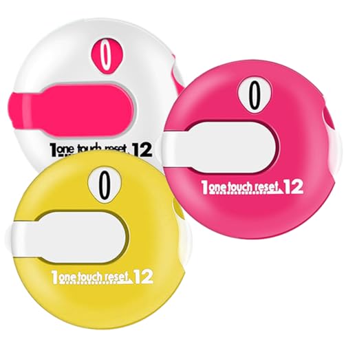 Golf Score Counter Compact Golf Score Tracker Set of 4 Multi-Colored Mini Stroke Counters for Easy Scoring on The Green - color: color mixing, size: 3