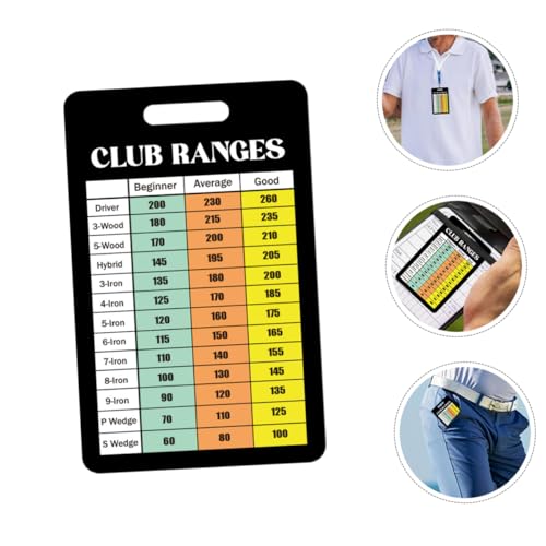 Veemoon 12sheet Golf Distance Chart Score Counter Cards Accurate Golf Scorecards for Skill Levels Easy Reading Portable Design