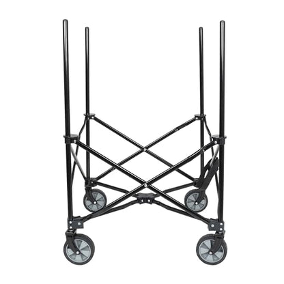 ZeHuoGe Rolling Ball Storage Cart with Wheels, Collapsible Garage Sports Equipment Organizer for Volleyball Basketball Tennis Toy Storage Multi-Sport Family Gym