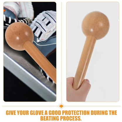 Generic 2pcs Baseball Glove Mallet Portable Wooden Hammer for Softball Glove Shaping Ergonomic Design Smooth Finish for Baseball