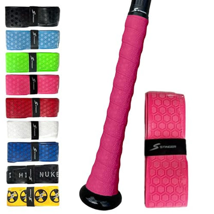 Stinger Sports Premium Polymer Bat Grip (Baseball and Softball) - color: Pink
