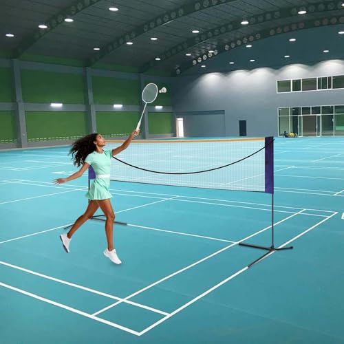 Adjustable Badminton Net Set ，Portable Multi-Sport Volleyball Tennis Soccer Practice Net with Carry Bag, Height & Width Adjustable for Outdoor Sports