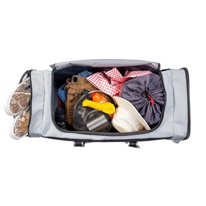 Jetstream Heavy Duty Multi Pocket Durable Sports Gym Equipment Travel Duffel Bag - color: L 32" Grey, size: 32IN