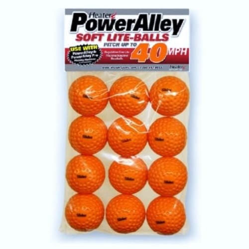 Heater Sports Slider 40 MPH Orange Soft Foam Balls - 1 Dozen, Lightweight, Accurate, and Long-Lasting, | Ideal for Batting and Fielding Practice for All Ages - SLB10