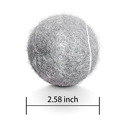 4 Pack Tennis Balls - Long Lasting Practice Balls for Tennis Beginners, Tennis Training Balls, Dog Fetch Toys - color: Grey