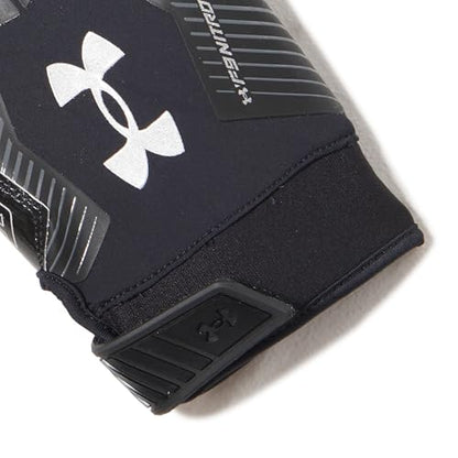 Under Armour F9 Nitro Football Gloves - color: (001) Black / Castlerock / Metallic Silver, size: Small