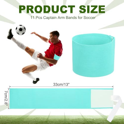 PATIKIL Soccer Captain Armband, Captain Arm Bands for Soccer Elastic Captain Arm Band Sports Captain Armband - color: Light Blue