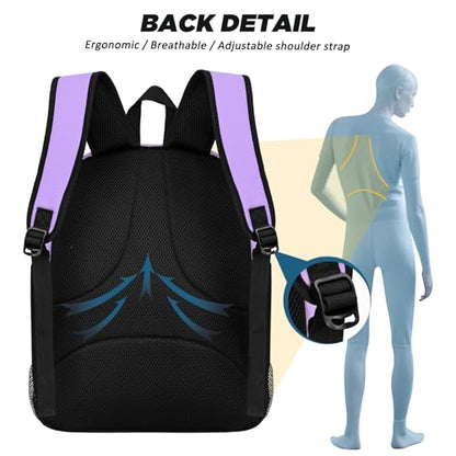 Goloni Soccer Bag, Basketball Bag with Ball Compartment & Shoe Compartment,Large Soccer Backpack for Basketball,Gym，Football - color: Light Purple