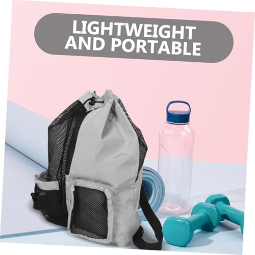Baluue Draw Swimming Bag Back Draw Back Swimming Mesh Bag Swim Mesh Bag Beach Bag Back Swimsuit Bags Swim Back - color: Grey