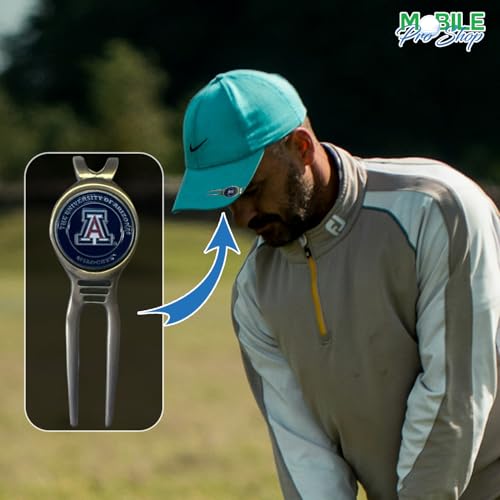 Divot Repair Tool Removable Magnetic Ball Marker-Best Divot Fixer - style: ARIZONA WILDCATS