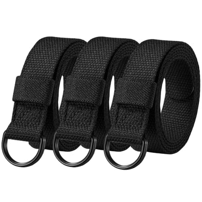 3-Packs Universal Size Adjustable Flag Football Belt with Zinc Alloy Buckle Double D-ring for Kids and Adults