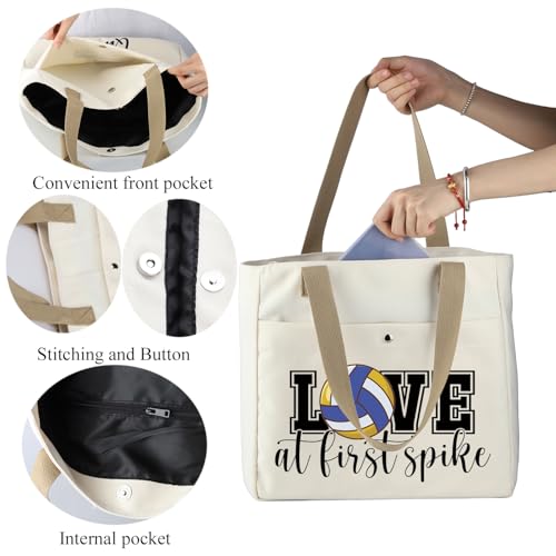 MBMSO Volleyball Tote Bag for volleyball players Volleyball Lover Gift Volleyball Mom tote Team coach Gift volleyball gym bag