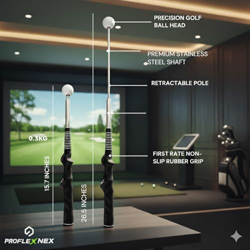 Retractable Golf Swing Training Aid Upgraded 3-in-1 Golf Training Aid - Fix Your Golf Swing Fast Grip Trainer with Audible Click Feedback, Portable Indoor/Outdoor Practice Aid
