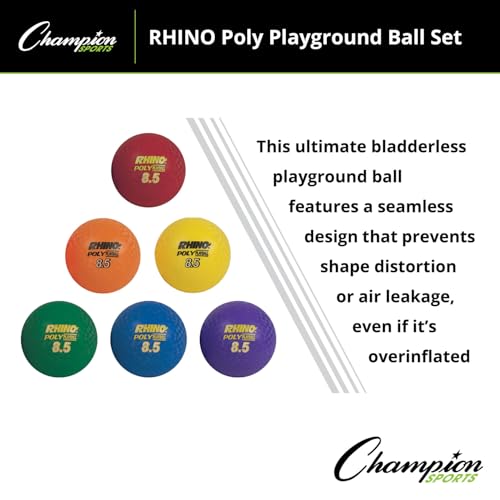 Champion Sports Poly Playground Ball Set - size: 8.5-Inch Diameter