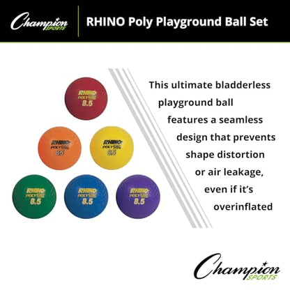 Champion Sports Poly Playground Ball Set - size: 8.5-Inch Diameter