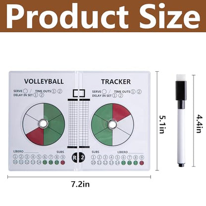 RunNico 2Pcs Volleyball Trackers,Portable Volleyball Rotation Trackers with Marker,Sport Volleyball Rotation Trackers for Strategy Techniques Officials Referees and Coaches