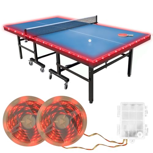 LED Ping Pong Table Light&Net Light, 14 Ft&13 Ft Light Net for Ping Pong Table&Net Table,16 Color Change, Durable & Waterproof & Easy to Install, Super Bright to Display at Night - color: Table lights
