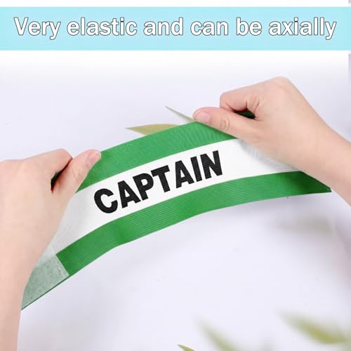 3 Pcs Soccer Captain Armband, 8x31 cm/3.15x12 Inch Adjustable Arm Bands for Soccer, Nylon Football Bands for Adult Youth, Elastic Team Sport Armband for Basketball Volleyball (Dark Green)
