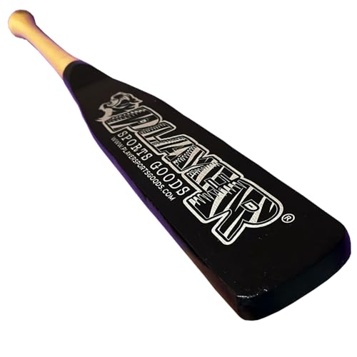 33" Pro Maple Flat Half Paddle Training Baseball & Softball Bat in Size: 33" / Weight: 20 oz/Flat: 3" for Adult & Professional Players in Natural Wood & Black Barrel by Player Sports Goods LLC