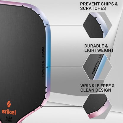 Pickleball Edge Guard Tape – Pickle Ball Paddle Edge Protection Tape 3 Pack, Paddle Head Edge Guard for 12MM to 20MM Rackets, Fits Perfectly Curved Edge, Easy Application, No Wrinkling - color: purple gradient, size: 16mm Paddle