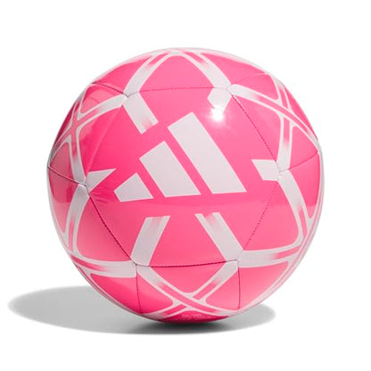 adidas Starlancer Club Soccer Ball - color: Solar Pink/White, size: 3