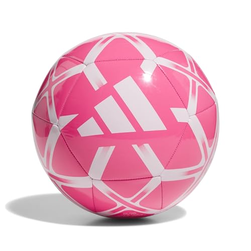 adidas Starlancer Club Soccer Ball - color: Solar Pink/White, size: 4
