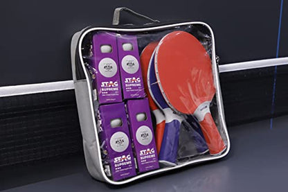 KETTLER Sport Outdoor 6 Table Tennis Table with 4-Player Bundle