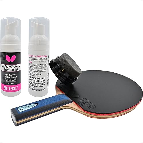 Butterfly Slim Clean (Professional Foam Type Rubber Cleaner) - Non-Gas Type Cleaner for Your Table Tennis Paddle Rubbers, Helps Remove Dirt, Dust, and Oil