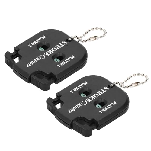 HURRISE 2pcs Portable Score Counter - Stroke Shot Score Counter with Key Chain, ABS Material for Easy Carrying, Ideal for and Other Games