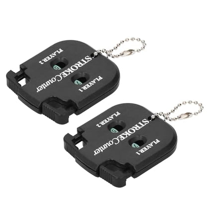 HURRISE 2pcs Portable Score Counter - Stroke Shot Score Counter with Key Chain, ABS Material for Easy Carrying, Ideal for and Other Games